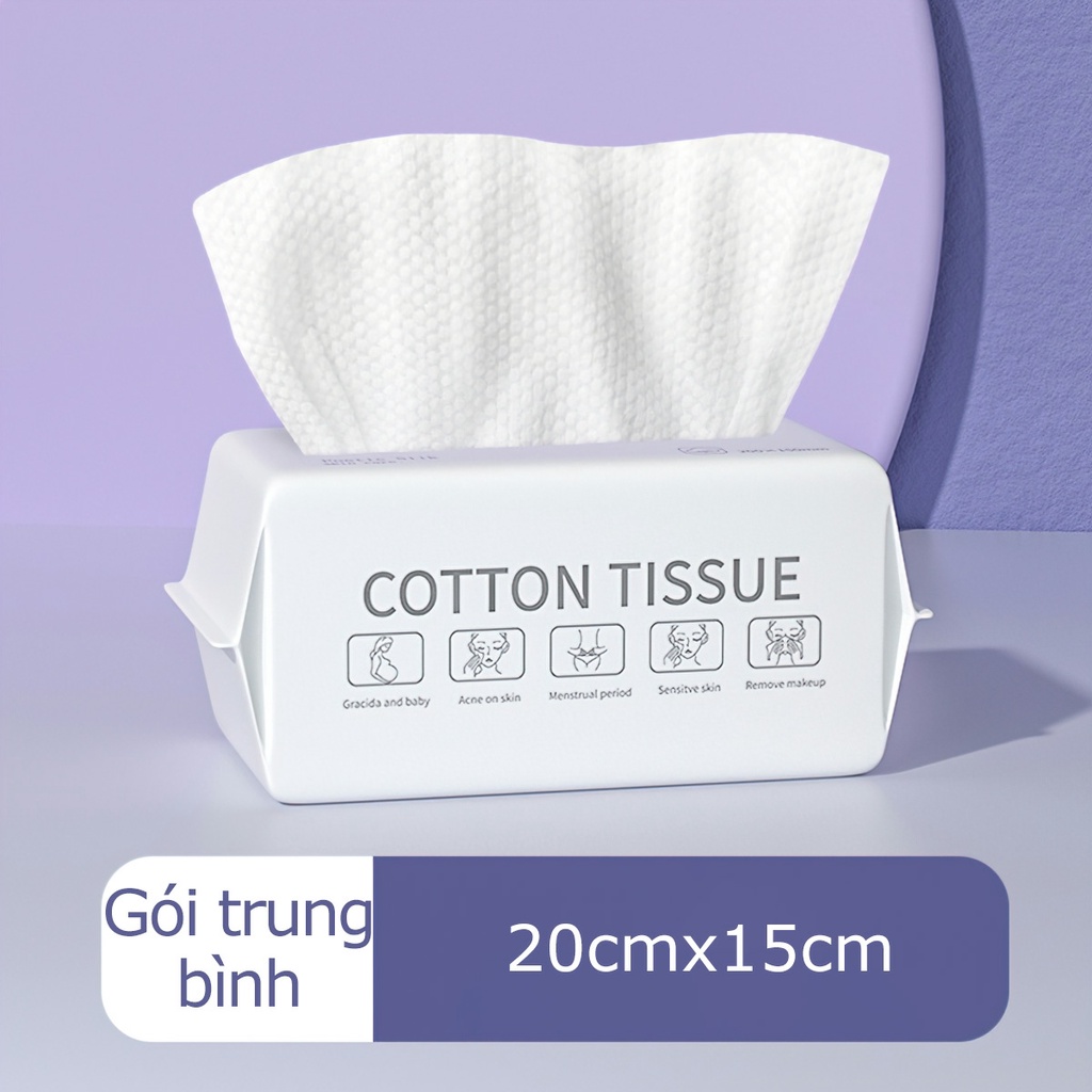 50/100 tờ khăn mặt dùng 1 lần Khăn lau mặt khô đa năng khăn lau khô dùng một lần khăn ướt tẩy trang Khăn mềm dày