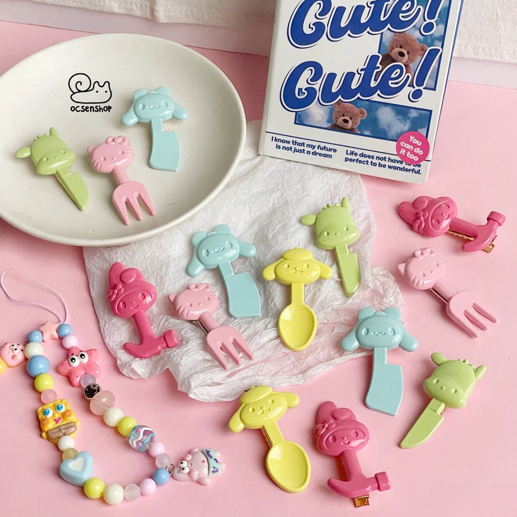 Set kẹp tóc dụng cụ Sanrio (Giao ngẫu nhiên 2c)