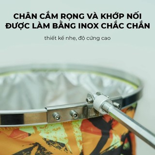 Rọng Đựng Cá CAO CẤP GUF Vàng Kim R02 phủ cao su non ,chân cấm rọng chắc chắn
