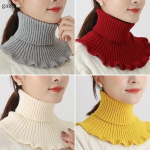 Khăn Quàng Cổ Giả Dệt Kim Có Tai Cổ Lọ Ấm Áp Chống Gió Mùa Đông Có Thể Tháo Rời Cho Nữ