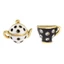 Yoo Nhiều Màu Sắc Teacup Tai Đinh Thời Trang Bông Tai Kim Loại Thời Trang Teacup Vòng Cổ
