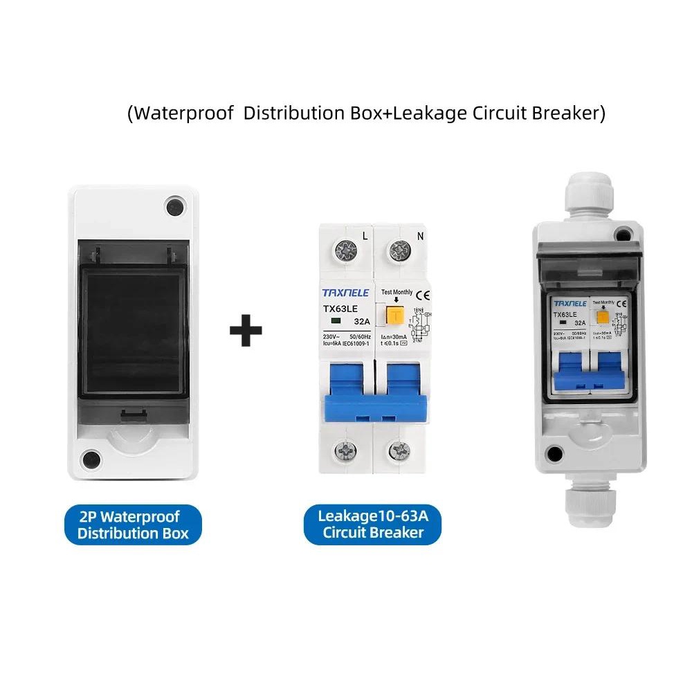 Hộp phân phối điện chống nước IP65 HT-2p Bộ ngắt mạch năng lượng mặt ...