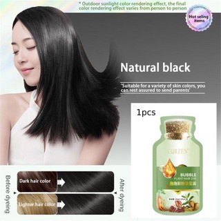 Dầu gội thảo dược nhuộm tóc màu đen/nâu CQRZEN 20ML Dầu gội nhuộm tóc màu đen/nâu/nâu đậm trong 40 phút ღ Pink Girl Bling Makeup Look