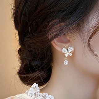 Bông Tai Hình Bướm Đính Đá Sang Trọng Thanh Lịch