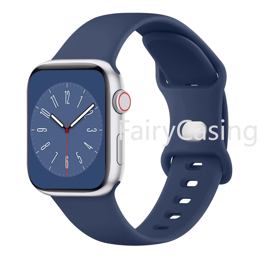 Dây Silicon Mềm Cho Apple Watch 46MM Ultra 2 49mm Series 11 10 9 8 7 6 5 4 3 SE Dây Đeo Vòng Tay Cho iwatch 45mm 41mm 40mm 44mm 38mm 42mm Dây Đeo Đồng Hồ