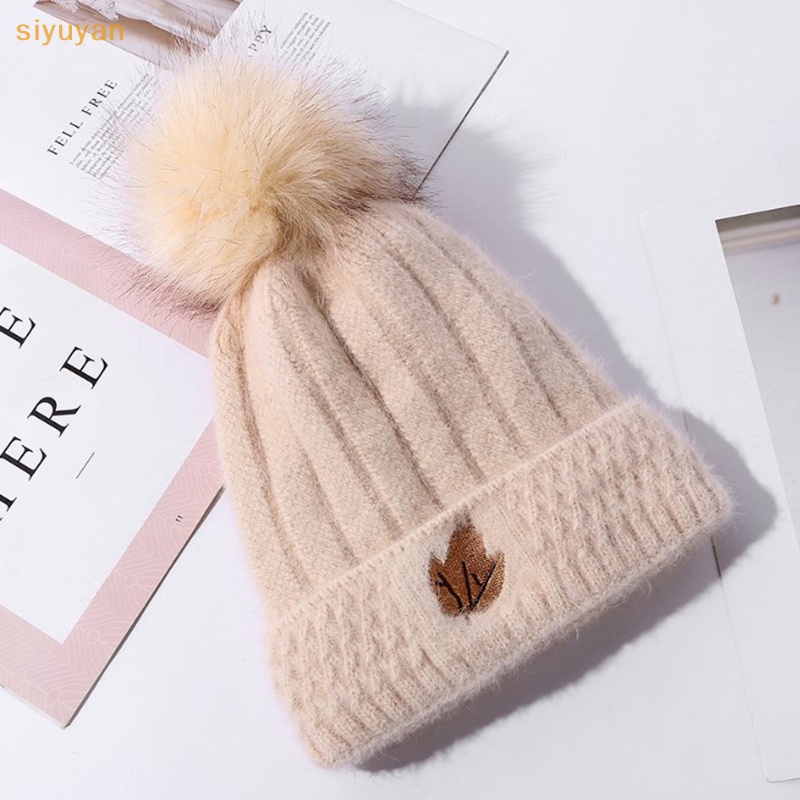Saniye Mũ beanie Dày Giữ Ấm Mùa Đông Thời Trang Hàn Quốc Cho Nữ vn