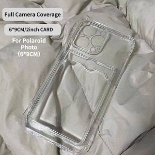 Ốp điện thoại tpu chống sốc có ngăn đựng thẻ tiện lợi cho iPhone 11 12 13 14 15 Pro Max Plus Mini Plus X XR XS Max ct196