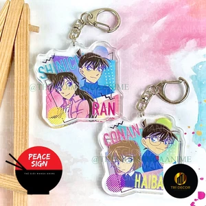 Móc khóa DETECTIVE CONAN - CONAN HAIBARA & SHINICHI RAN in hình anime THÁM TỬ LỪNG DANH chibi mica trong acrylic