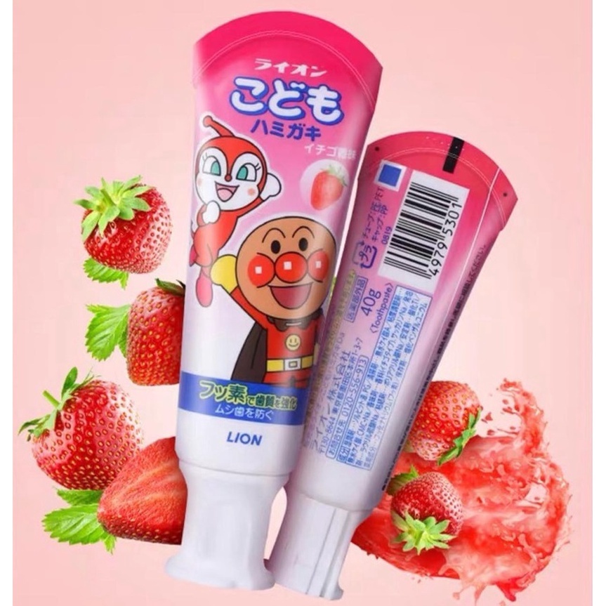 Kem Đánh Răng LION - Kem Đánh Răng Cho Bé TiBong Store Nuốt Được Làm Từ Các Thành Phần tự nhiên, An Toàn