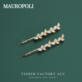 Mauropoli [Sẵn sàng] Kẹp phẳng Hàn Quốc Kẹp tóc mắt mèo giả Mũ đội đầu cổ tích phong cách Mori Fairy Beauty Bangs Kẹp tóc Phụ kiện tóc