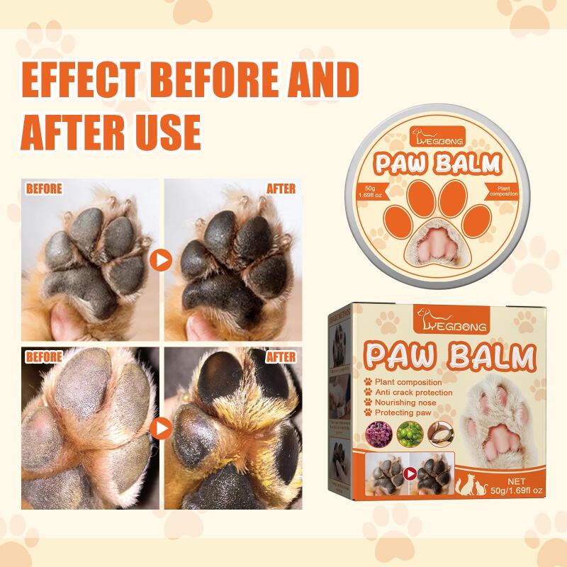 Kem Dưỡng Ẩm Chăm Sóc Chân Đệm Cho Chó Mèo Dạng Sáp Dưỡng Ổ Khô Nứt Nẻ 50g