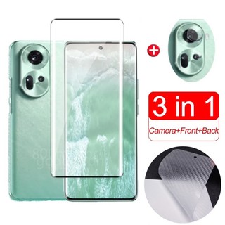 Dành Cho OPPO Reno 11 5G Kính Cường Lực Full Cover Bảo Vệ Màn Hình Cho OPPO Reno 11 12 13 Pro 13F 12F 11F 10 Pro Plus Pro + 4G 5G Phim Kính Và Phim Ống Kính