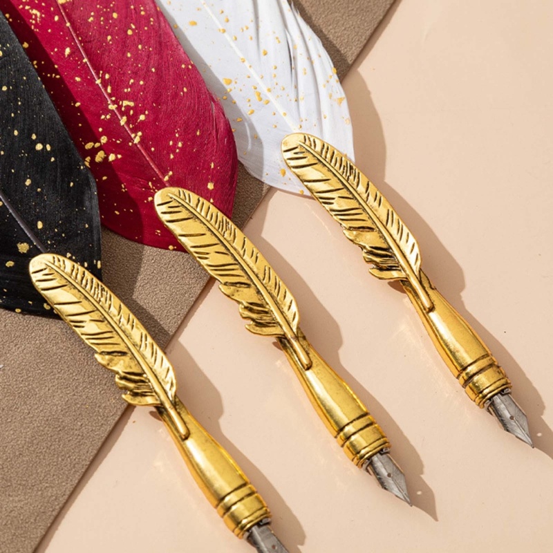KIKIN Wax Seal Kits Feather Dip Pen cho đám cưới thư pháp Gothic