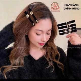 Kẹp tóc mái đính chữ và hoa cho nữ thu hút Hàn Quốc