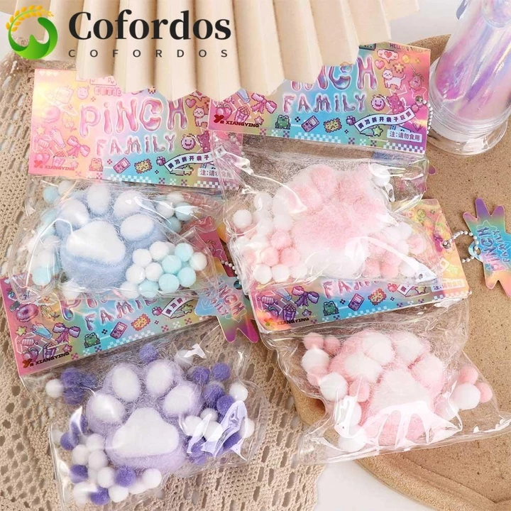 Cofordos Cat Paw Đồ chơi phục hồi chậm, Đồ chơi bánh quế bóp Mini PU, Đồ chơi mô phỏng Đồ chơi mô phỏng Đồ chơi hoạt hình Bánh quế mềm Đồ chơi phục hồi chậm Đồ chơi trẻ em
