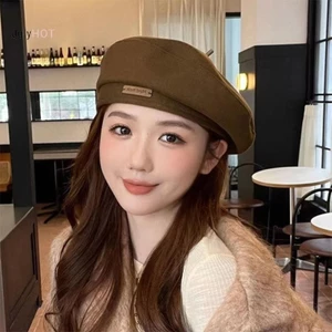 Julyhot Cotton Nữ Mũ Nồi Mùa Đông Mũ Vintage Pháp Kẻ Sọc Top Mũ Họa Sĩ Mũ Thu Đông Đường Phố Hình Bát Giác Mũ Nồi Massivedeals