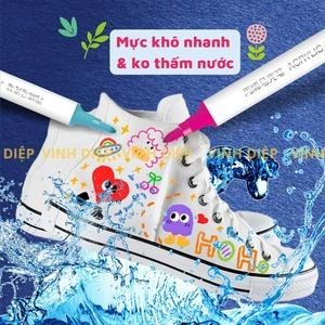 Bút Sơn Màu Acrylic Marker, Màu Tô Trên Mọi Chất Liệu, Màu Vẽ