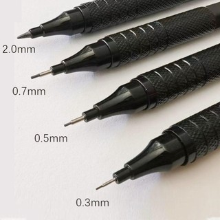 [Vận chuyển nhanh] Bút chì tự động HABITATCO, Kim loại 0,3 / 0,5 / 0,7 / 0,9 / 2.0mm Bút chì cơ khí, Văn phòng phẩm chuyên nghiệp Công cụ vẽ trọng lực thấp Thiết kế truyện tranh phác thảo