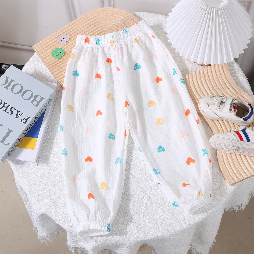 Mới Bán Chạy Phong Cách Bé Trai Bé Gái Trẻ Em Sợi Cotton Rời Chống Muỗi Quần Legging Thường Ngày Quần 7IK4