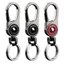 Móc khóa ô tô DELMER Titanium, Kẹp chìa khóa bằng hợp kim kẽm đánh bóng bằng titan Carabiner, Chế biến CNC sáng tạo Phong cách kinh doanh Móc khóa titan chống gỉ cho nam giới