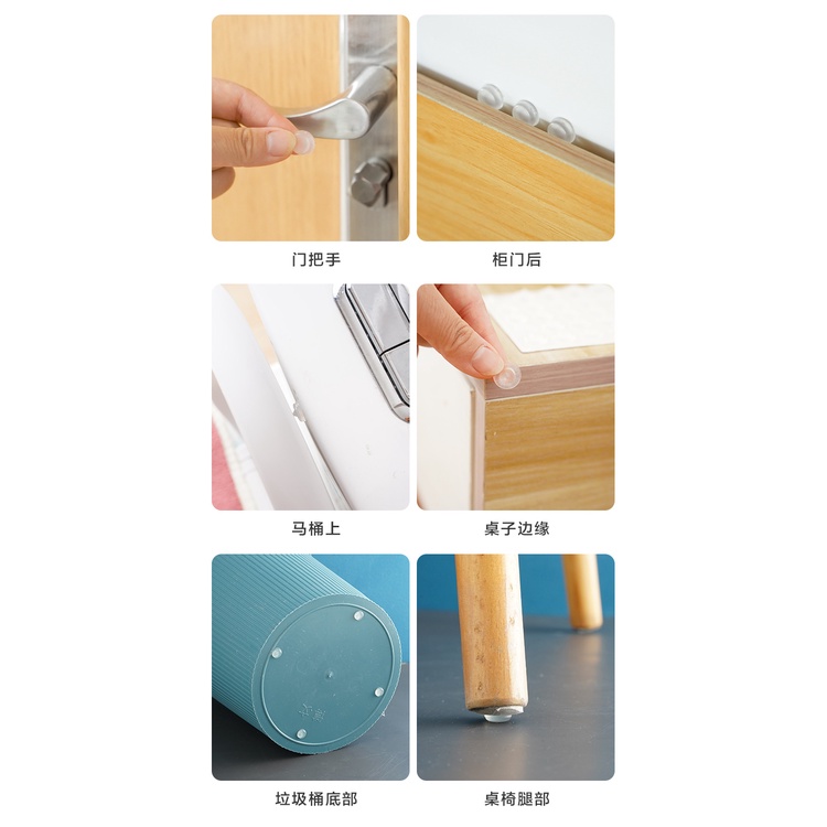 Silicone Miếng Dán Tường Bằng Silicon Chống Va Đập Cho Tay Nắm Cửa Tủ Lạnh