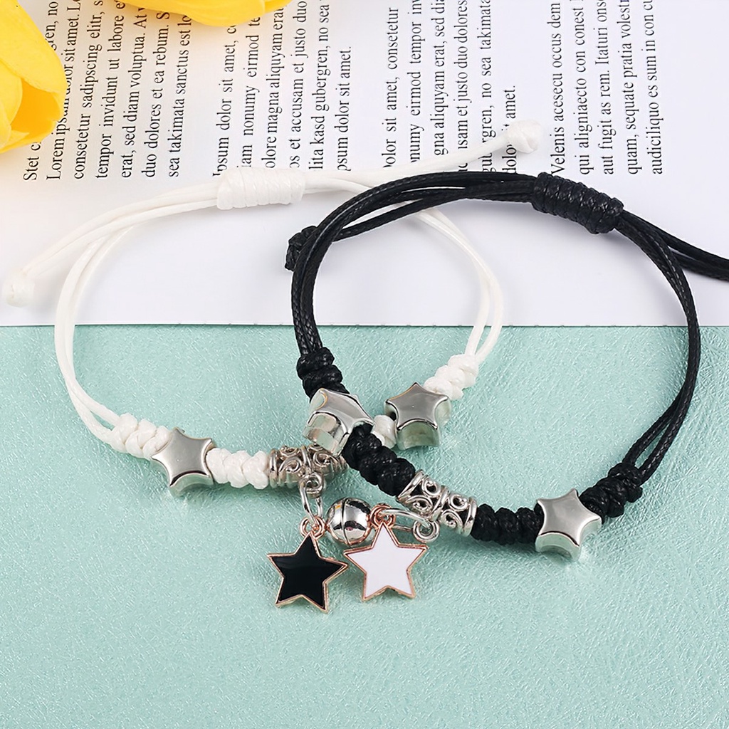 Set 2 Vòng Tay Dạ Quang Có Thể Điều Chỉnh Thời Trang Cho Cặp Đôi