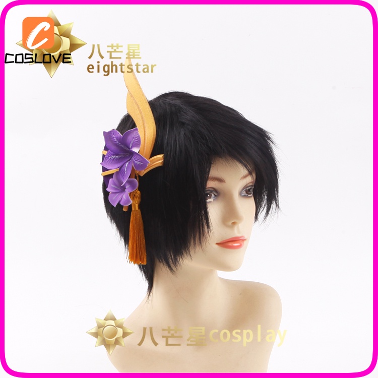 Genshin Phụ Kiện Hóa Trang Biểu Diễn Hóa Trang Thủ Công Hoa Tím raiden shogun Cho Nữ