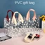 Túi Tote BORAGETE, Túi mua sắm trong suốt có tay cầm, Túi quà tặng cầm tay PVC Little Daisy