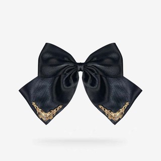 Nơ Cài Cổ Áo Màu Đen Đính Ngọc Trai Phong Cách vintage