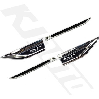 FENDER Mazda Miếng Dán logo 3d Bằng Inox Trang Trí Cửa Xe Hơi mazda 3 2 5 cx3 rx8 bt50 323 cx8 cx30 rx7 626 cx7 nx5 cx9