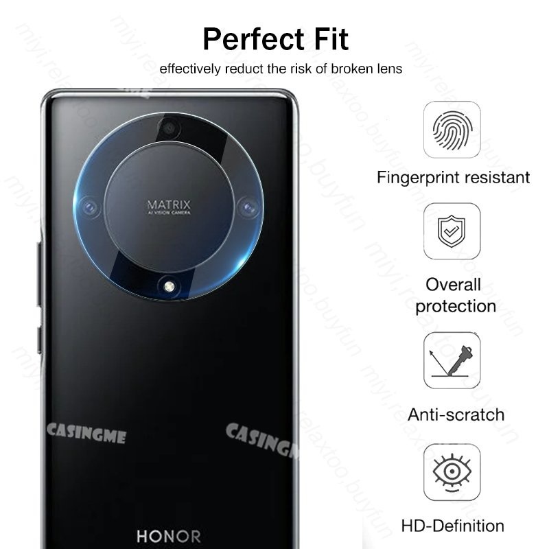 Honor X9d X9c 5G 2023 3D Bảo vệ ống kính máy ảnh cho Honor X9b X9 X 9B HonorX9b X 9 B X9a 4G 5G 2023 Kính cường lực trong suốt Bảo vệ camera sau