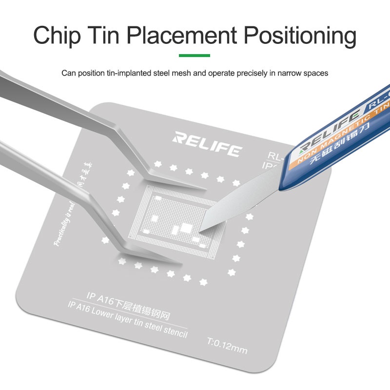 Nhíp định vị chip RELLIFE ST-20 Nhíp định vị đường bay có độ chính xác cao Nhíp siêu cứng để hàn và chip IC Sửa chữa vi mô