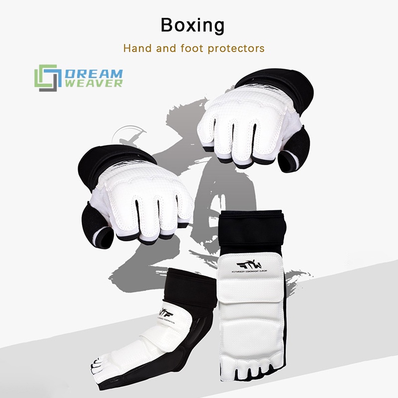[Dream] Găng tay chân bằng da Taekwondo Sparring Karate Bảo vệ mắt cá chân Gear Boxing Võ thuật bảo vệ chân Tất dành cho người lớn Kid mới