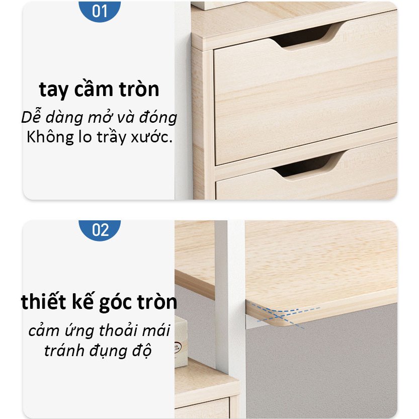 SUNNY Bàn làm việc khung bàn học mặt bàn gỗ MDF phủ melamine chống ẩm tốt chân sắt hộp lớn 25x50mm