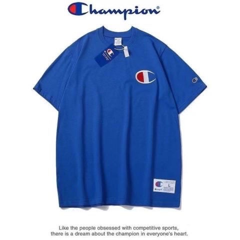 Guanda C Thêu Nguyên Chất Cotton Ngắn Tay Nam Nữ Cổ Tròn Áo Phù Hợp Với Đường Phố Mặc Cặp Đôi Cổ Áo + Thẻ