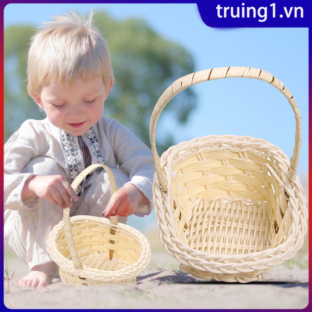 Nhựa Mây Đan Giỏ Chứa Đồ Giỏ Nhỏ Giỏ Cầm Tay Mini Giỏ Hoa Giỏ Chọn Cầm ...