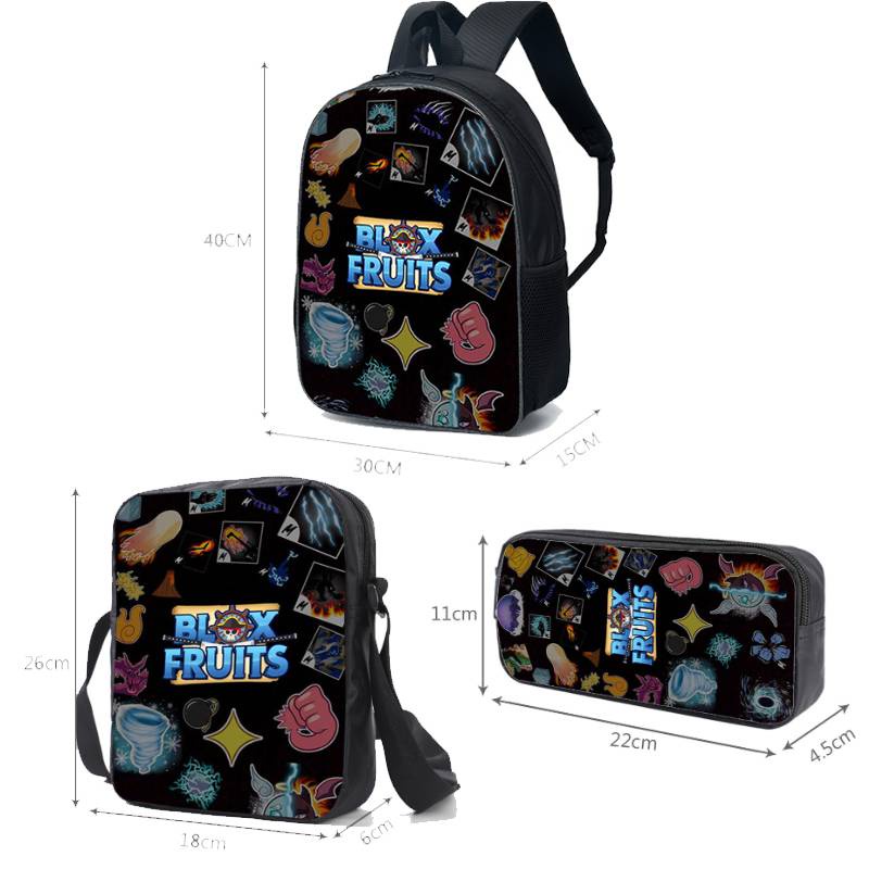 YT2 ROBLOX Blox Trái Cây Ba Lô Cho Học Sinh Dung Tích Lớn Thoáng Khí In Đa Năng Trẻ Em schoolbag Túi TY2