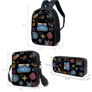 ROBLOX Blox Trái Cây Ba Lô Cho Học Sinh Dung Tích Lớn Thoáng Khí In Hình Đa Năng Trẻ Em schoolbag Túi