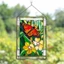 Bảng điều khiển cửa sổ màu CATIYAHA, có dây chuyền Mặt dây chuyền cửa sổ màu Acrylic, Thủ công sáng tạo Handmade phẳng treo bảng điều khiển chim màu Trang trí nhà cửa