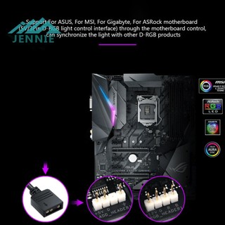 Hub Chia Cổng Quạt 5V 3PIN SATA / 4D Có Đèn LED 10 Trong 1 Cho Asus / MSI / GIGABYTE / ASRock Bo Mạch Chủ