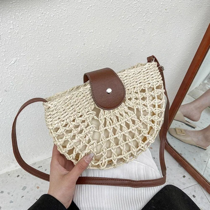 Women's Woven Straw Handbag – for the Beach – 6