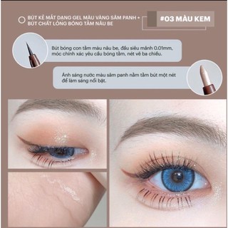 Bút Kẻ Bọng Mắt 2 Đầu Maxfi, Gel + Nước Siêu Mảnh 0.01mm, Lâu Trôi, Dễ Kẻ – Tạo Hiệu Ứng Bọng Mắt Tự Nhiên