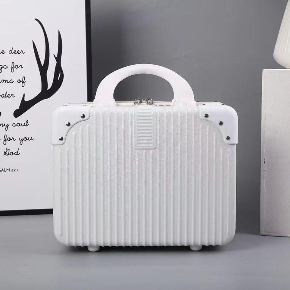 HOBBYIN Vali du lịch HOBBYIN, Hộp mỹ phẩm du lịch Mini, Dụng cụ sắp xếp bán hàng hấp dẫn Trang điểm tay 14 inch dành cho nữ