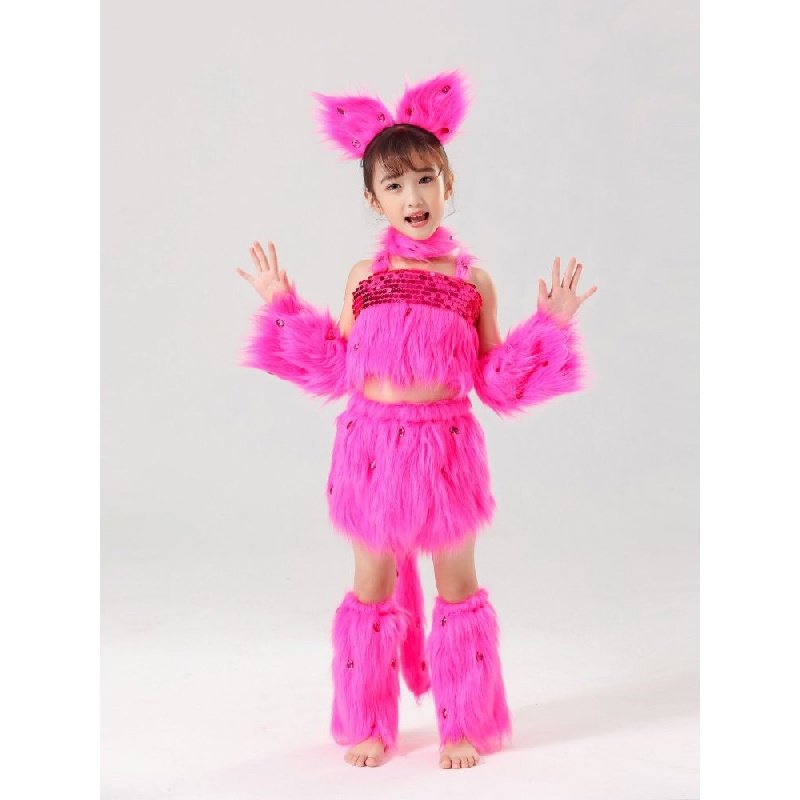 💕Chỗ💕 Quần Áo Trẻ Em Động Vật Múa Trang Phục Quần Áo Cho Bé Gái 3 Đến 14 Tuổi Mèo Ba Tư Trang Phục Mới Lạ Halloween Giáng Sinh