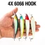 Mồi Câu Cá Giả 3D 13.3g / 11.3cm Bằng Nhựa Cứng 4 Màu Có Móc