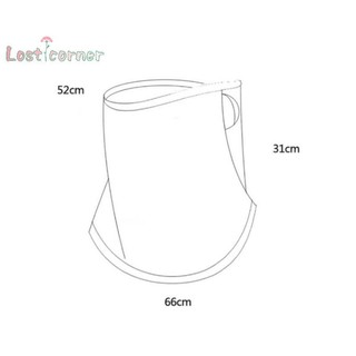 Lostcorner mặt nạ chống nắng tai bảo vệ cổ nửa mặt, lụa băng, chống tia UV, lái xe mùa hè