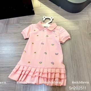 10-20kg Váy polo hồng cầu vồng SN cho bé gái