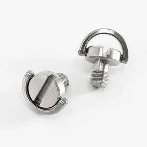 Treeling 2 Thép Không Gỉ D Trục D D-Rings 1 4 Inch Chân Máy Vít Gắn Vít Adapter