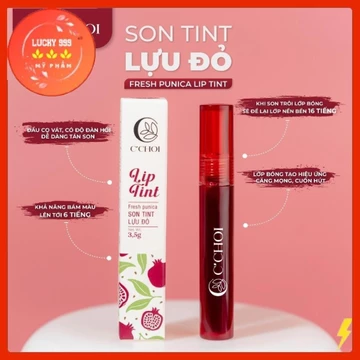 Son Tint Bóng, Son Tint Lựu Đỏ cho môi căng mọng C'Choi, Son Tint bền màu, Fresh Punica Lip Tint