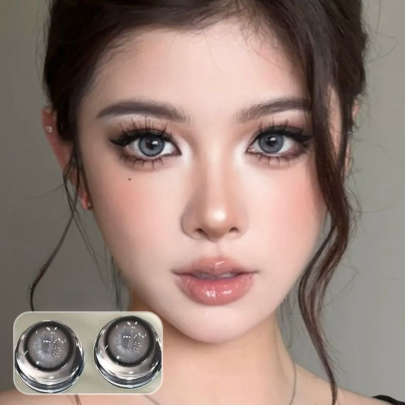 [Tặng hộp + 2 chiếc] 0.00~-6.00 Kính áp tròng màu Hàn Quốc Kính áp tròng cận thị thời trang 14.0mm/14.2mm/14.5mm Có thể sử dụng trong 1 năm 07